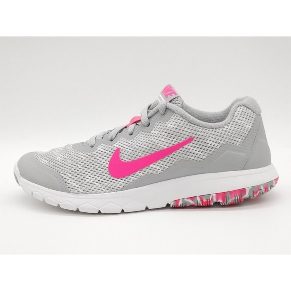 Nike Flex Experience RN4 Womens Size 6.5 Running Shoes Gray Pink 749177-102 - Picture 1 of 11